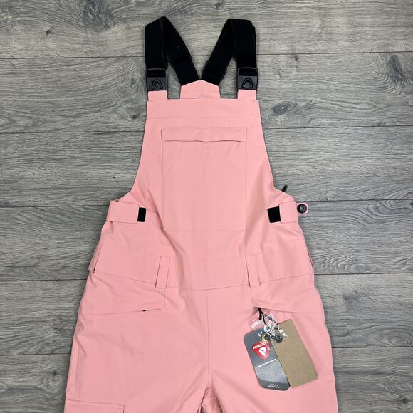 Rossignol Bib Ski Pants Size Medium Womens Cooper Pink Black Snowboarding $275 - Picture 8 of 16